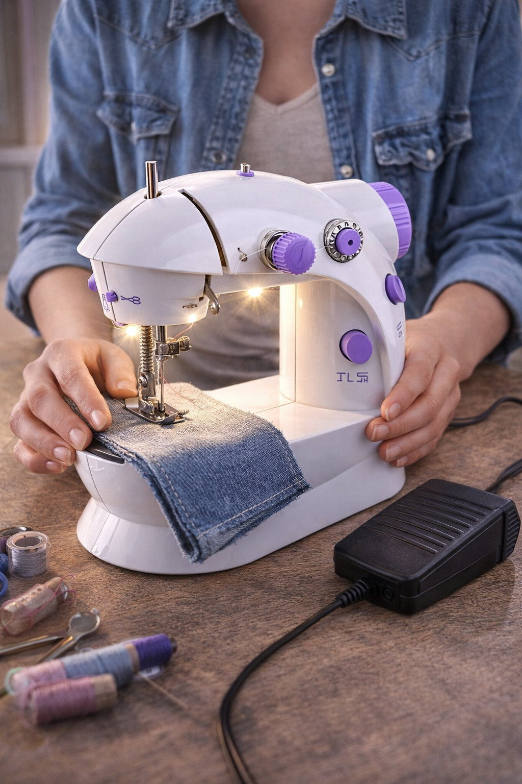 Mini Máquina de Coser Portátil - Cose facil y rápido desde cualquier lugar