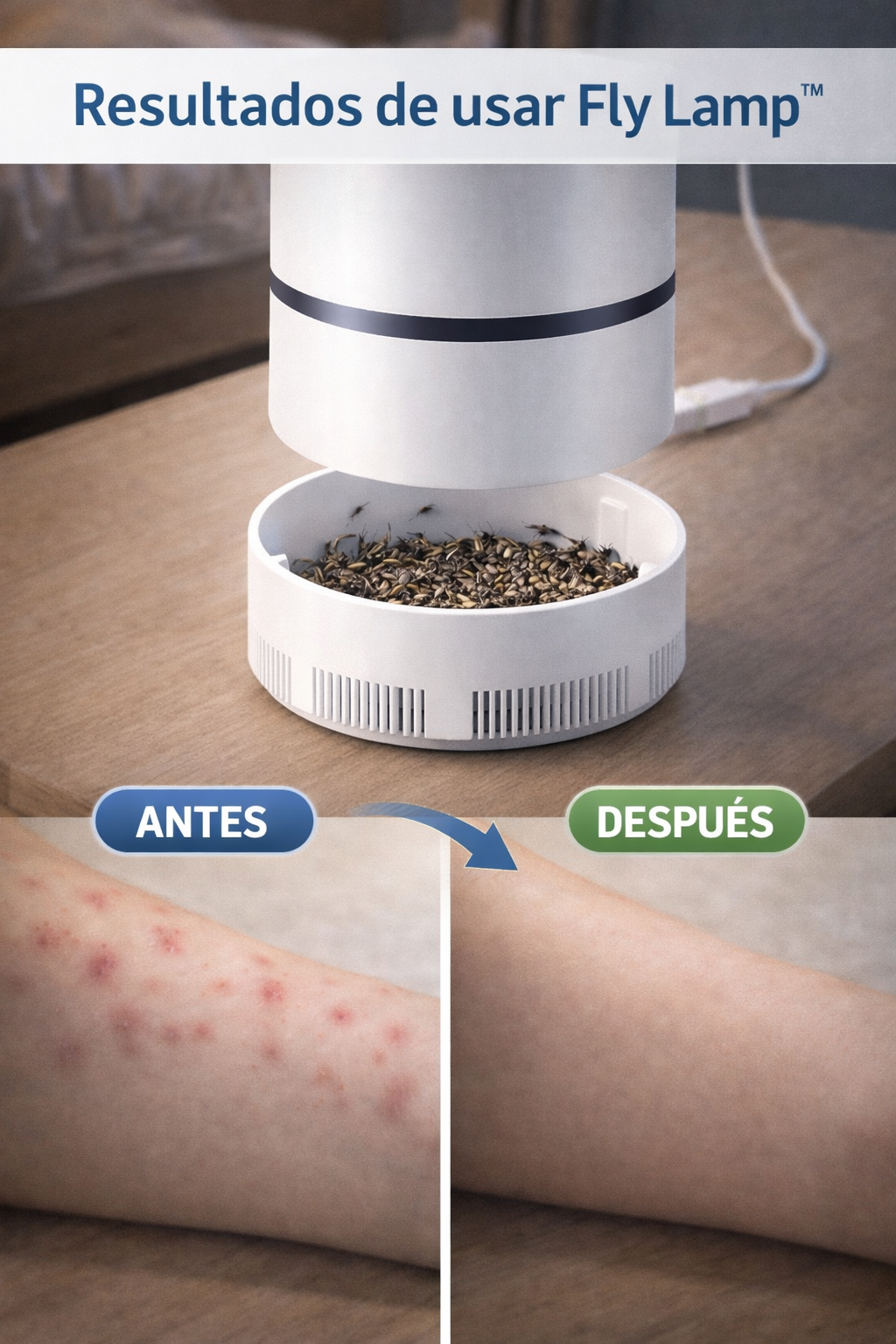 Fly Lamp™ – Lámpara Antimosquitos Familiar - Sin químicos ni olores