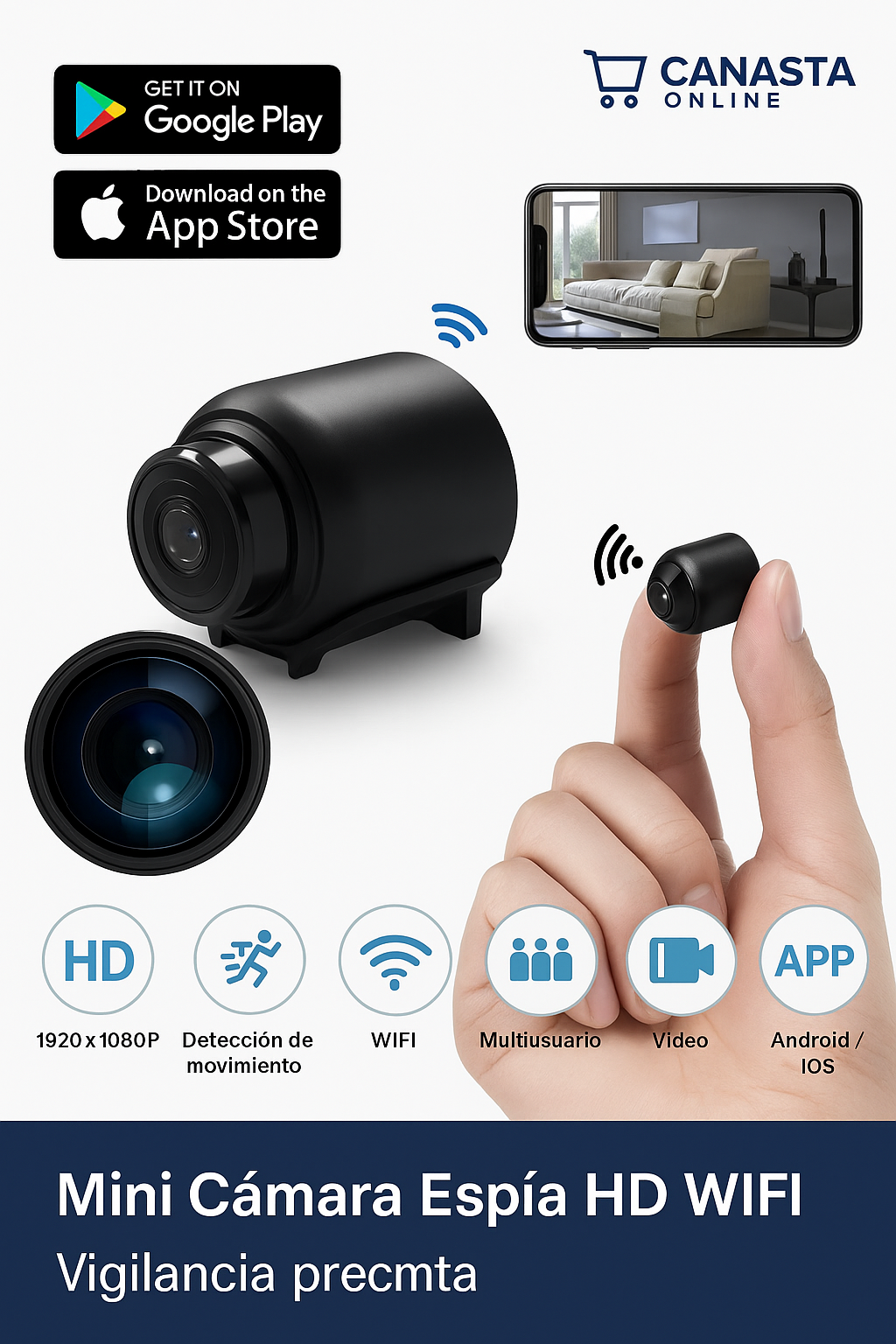 Mini Cámara HD – Espía Discreta