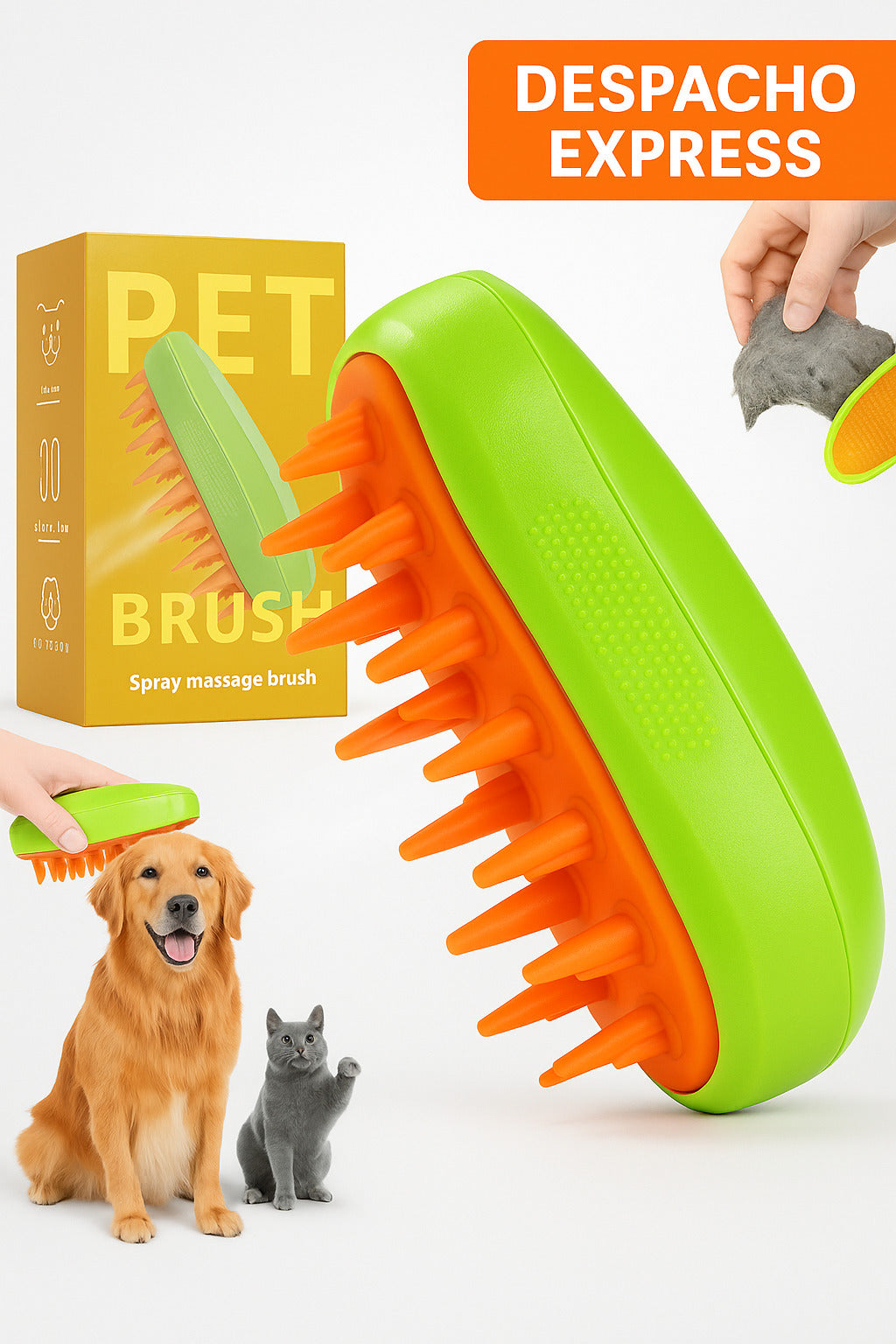 Cepillo Eléctrico 3 en 1 para Mascotas – Limpieza fácil, menos gastos en peluquería