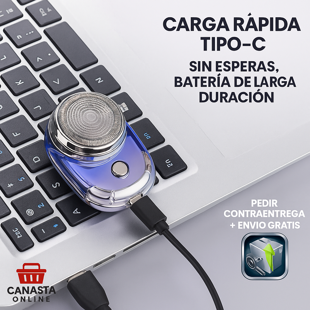 Mini Afeitadora Recargable - Compacta y Eficiente