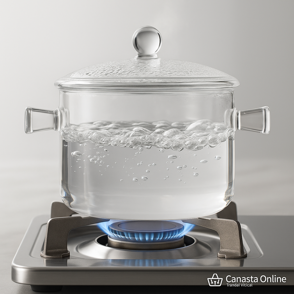 Olla de Vidrio Premium 1500ml con Tapa