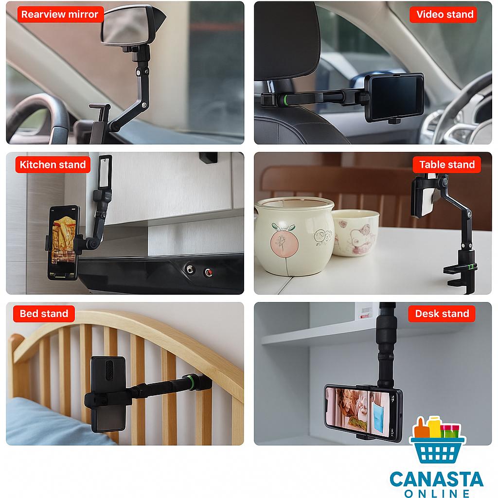 Soporte Celular Universal con Ventosa Premium - Celular siempre firme y a la vista
