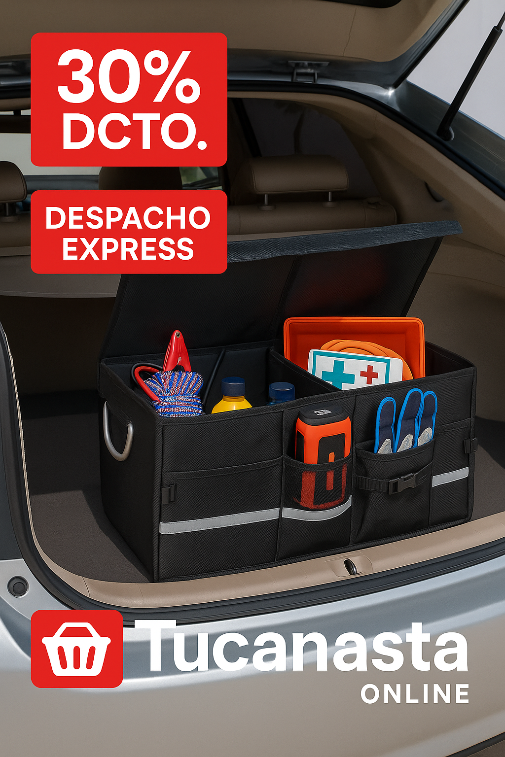 Organizador de maletero auto - Ordena tu caos YA + Ebook Orden Auto GRATIS