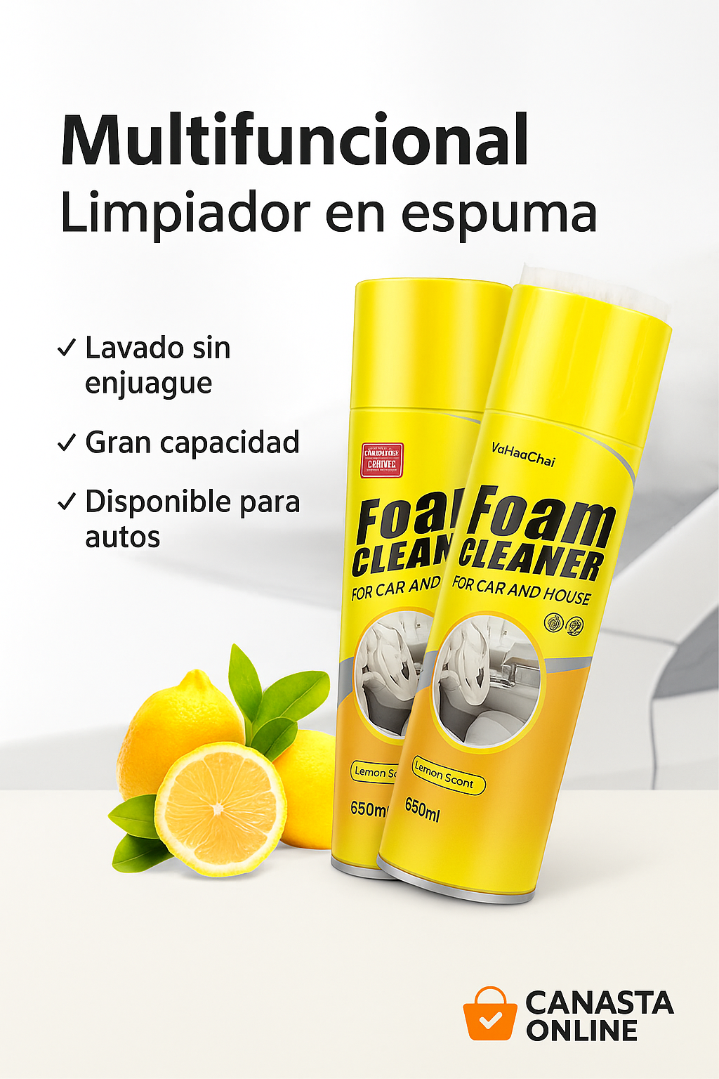 Limpiador Espuma Multiusos - Quita en 1 minuto la suciedad