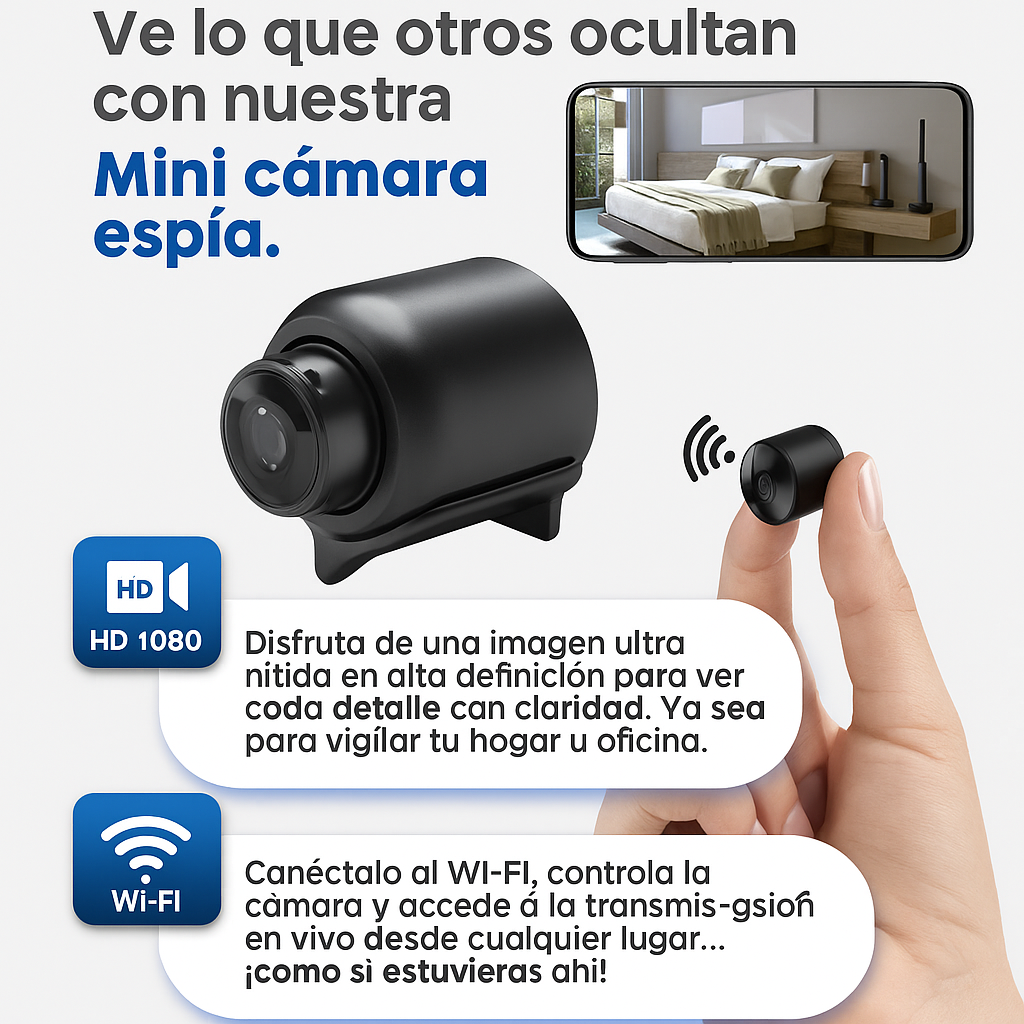 Mini Cámara HD – Espía Discreta
