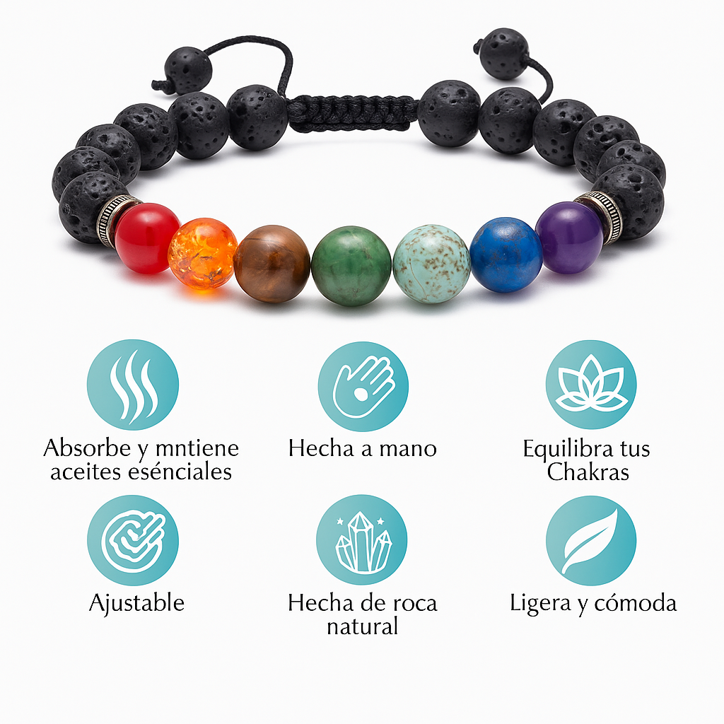 PULSERA DE 7 CHAKRAS™ - ENERGÍA RENOVADA ESTE 2025 🌟