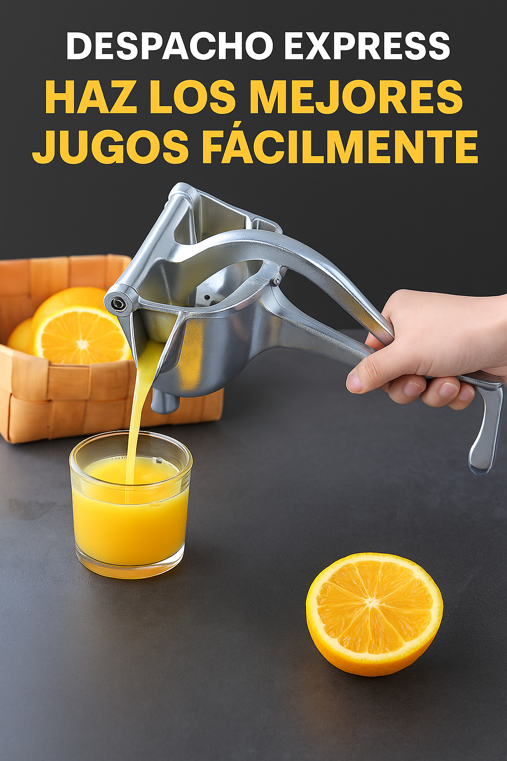 Exprimidor de Fruta 100% Metálico - Durabilidad Extendida