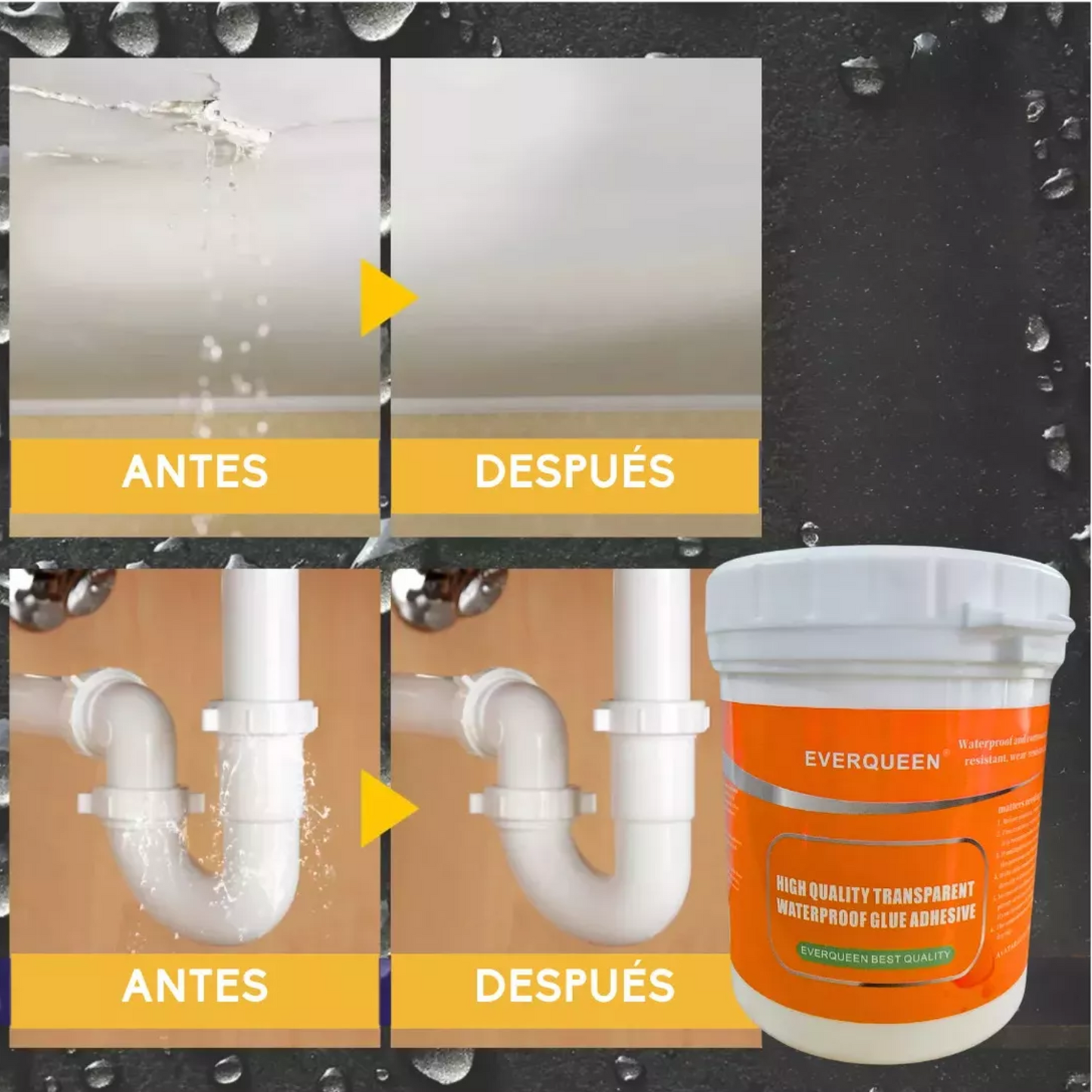 Sellador Adhesivo Transparente 300 ml + Brocha de Regalo