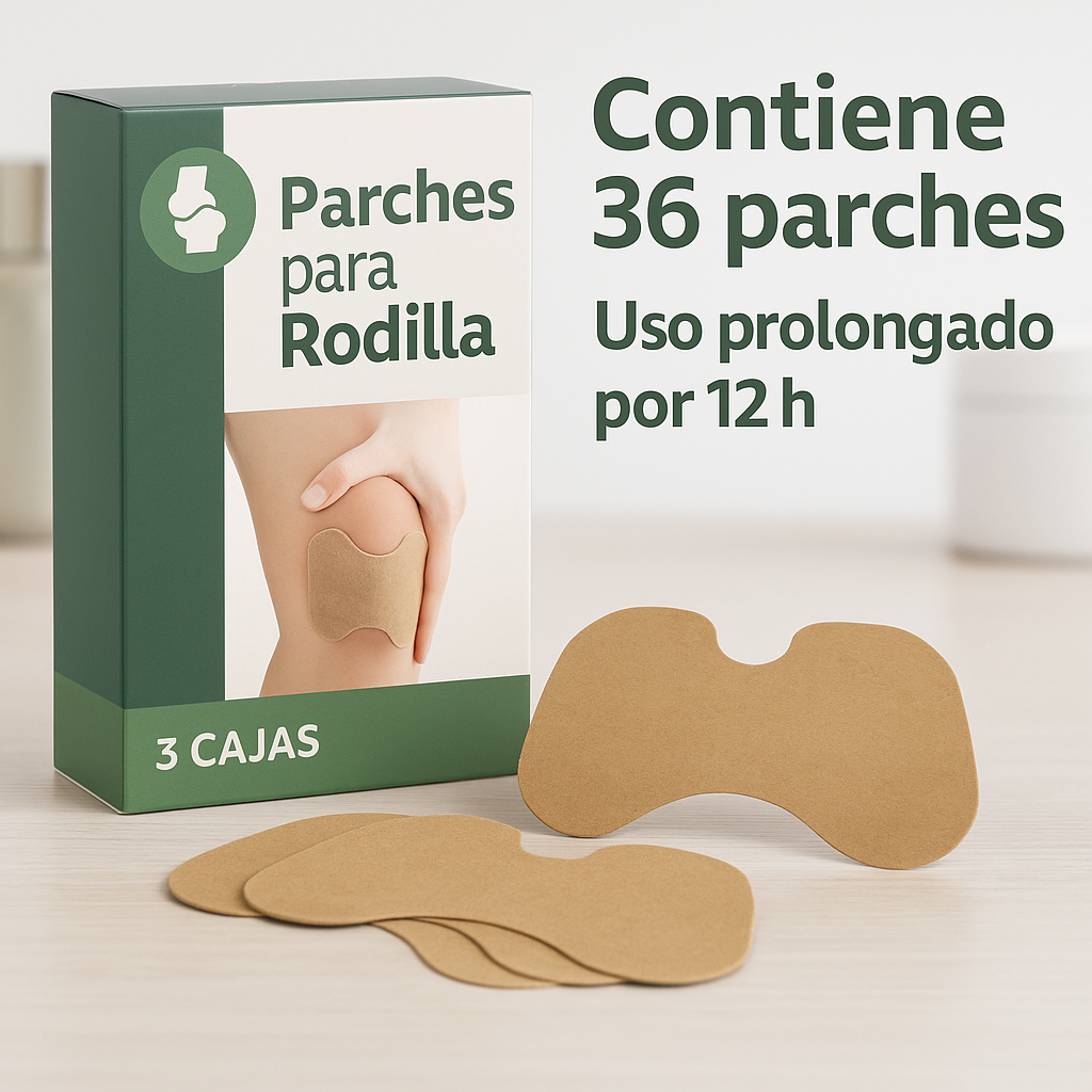 Parches para aliviar dolor de rodilla - Oferta 3x1 (Paga 12 unidades y lleva 36 parches)