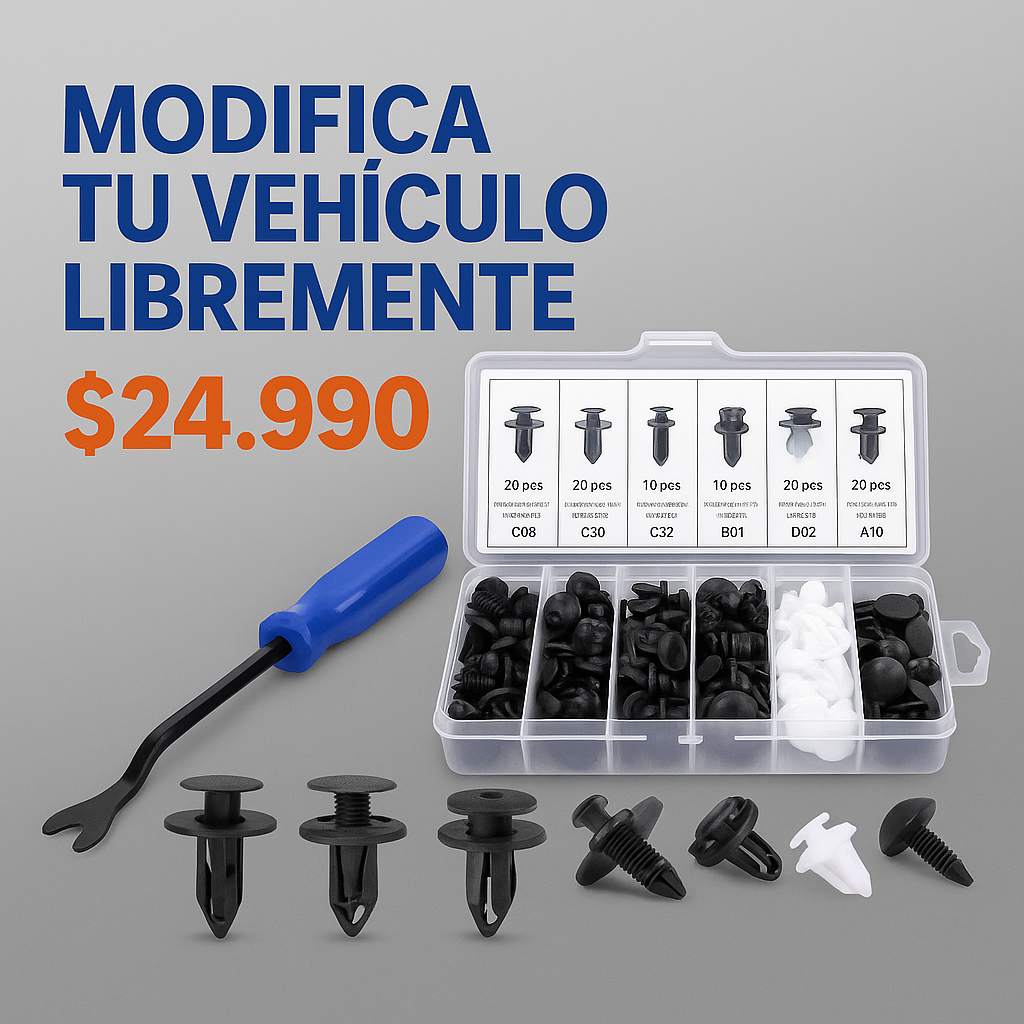 Kit de Sujetadores para Auto – Repara sin ir al Taller