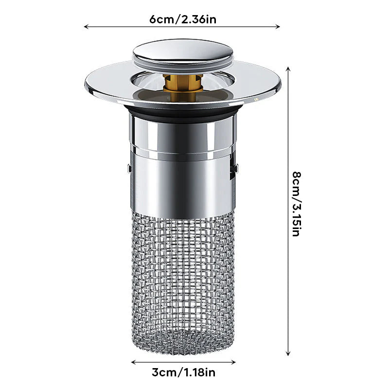Tapón Filtro Acero Inoxidable KIT x2 - Desagües Siempre Limpios y Sin Obstrucciones