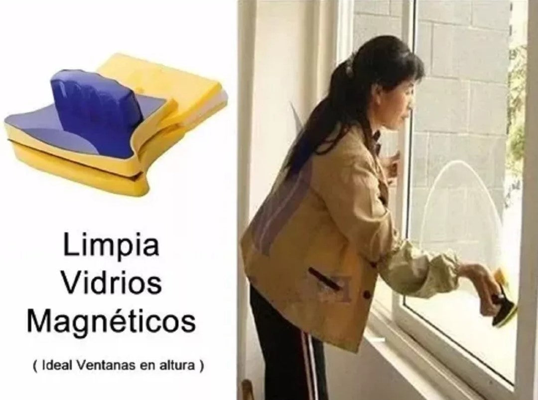 Limpia Vidrios Magnéticos Limpiador Plus