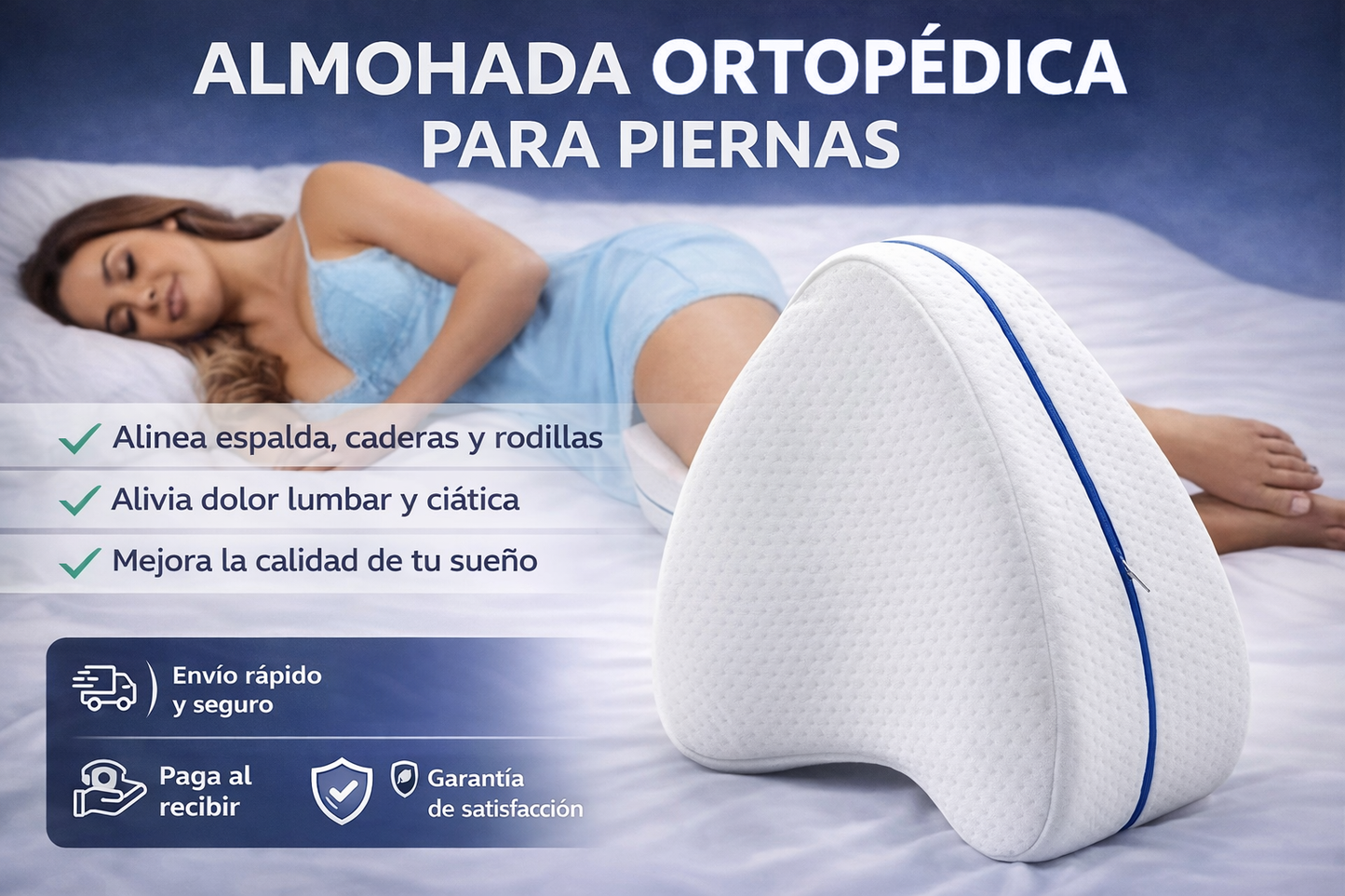 Almohada Ortopedica para Piernas - El soporte perfecto que tu cuerpo necesita - Oferta 2x1