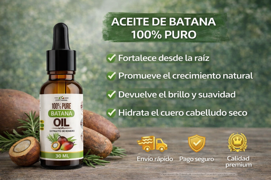 Aceite Batana 100% puro y natural 30ml - Fortalece el cabello desde la raíz