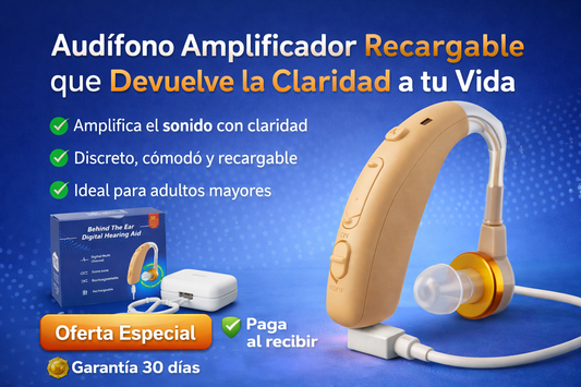 Audífono Amplificador de Sonido Recargable e Inalámbrico Tipo C - Mejora Instantáneamente tu Audición
