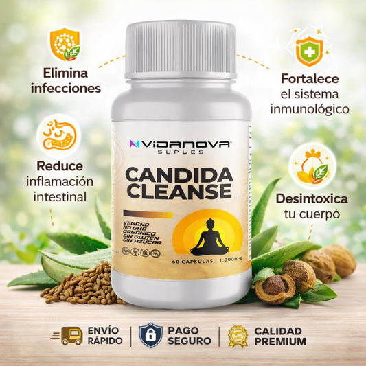 Cándida Cleanse 1000Mg - 60 Cásulas - Tu cuerpo limpio de Cándida