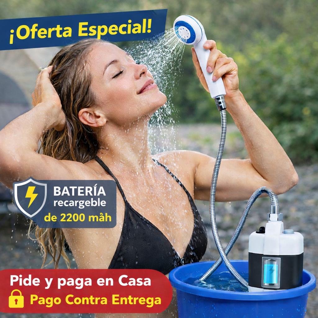 Ducha Portátil Recargable – Multiuso Outdoor – Dúchate donde quieras