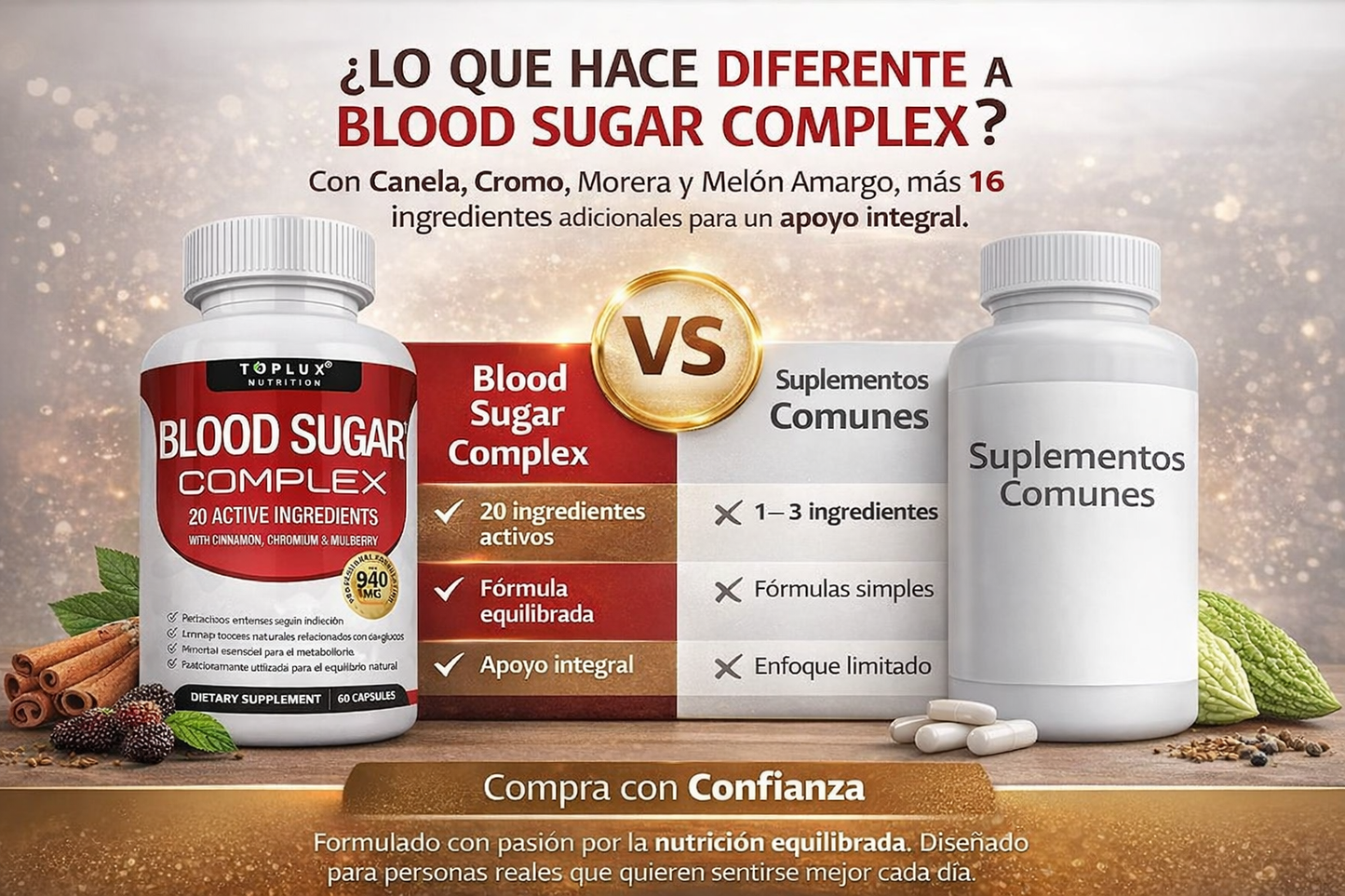 Blood Sugar Complex - Equilibra tu azúcar en sangre rápidamente