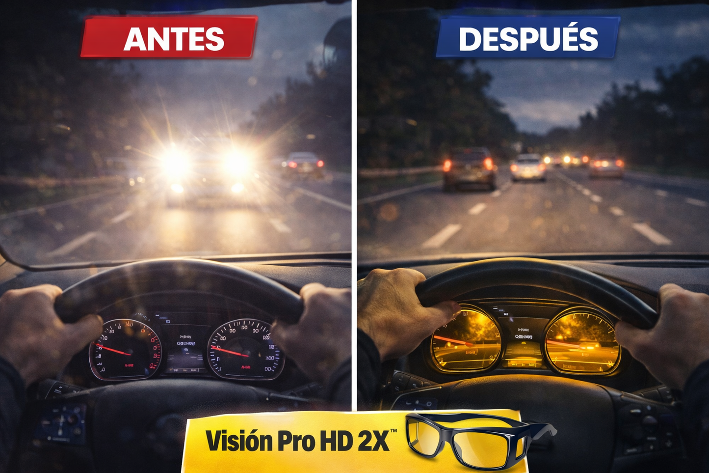 Lentes de Visión Pro HD – 2 Gafas HD Visión (Día y Noche)