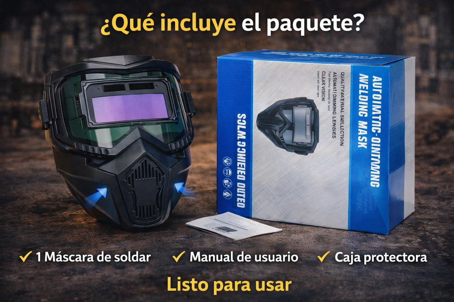 Máscara de Soldar con Oscurecimiento Automático - Solda como un profesional