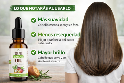 Aceite Batana 100% puro y natural 30ml - Fortalece el cabello desde la raíz