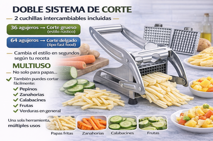 Cortador De Papas Fritas De Acero Inoxidable - La herramienta que transforma tu cocina