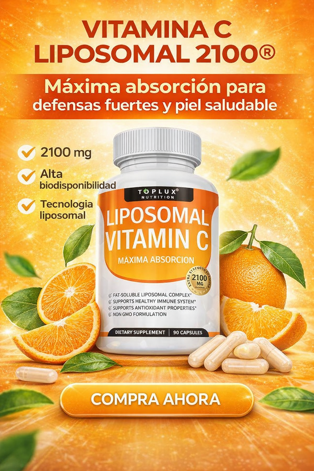 Vitamina C Liposomal 2100® - Máxima Absorción que Refuerza tus Defensas