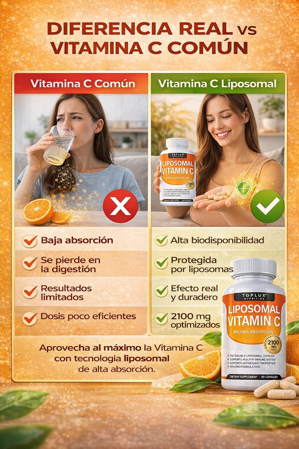 Vitamina C Liposomal 2100® - Máxima Absorción que Refuerza tus Defensas