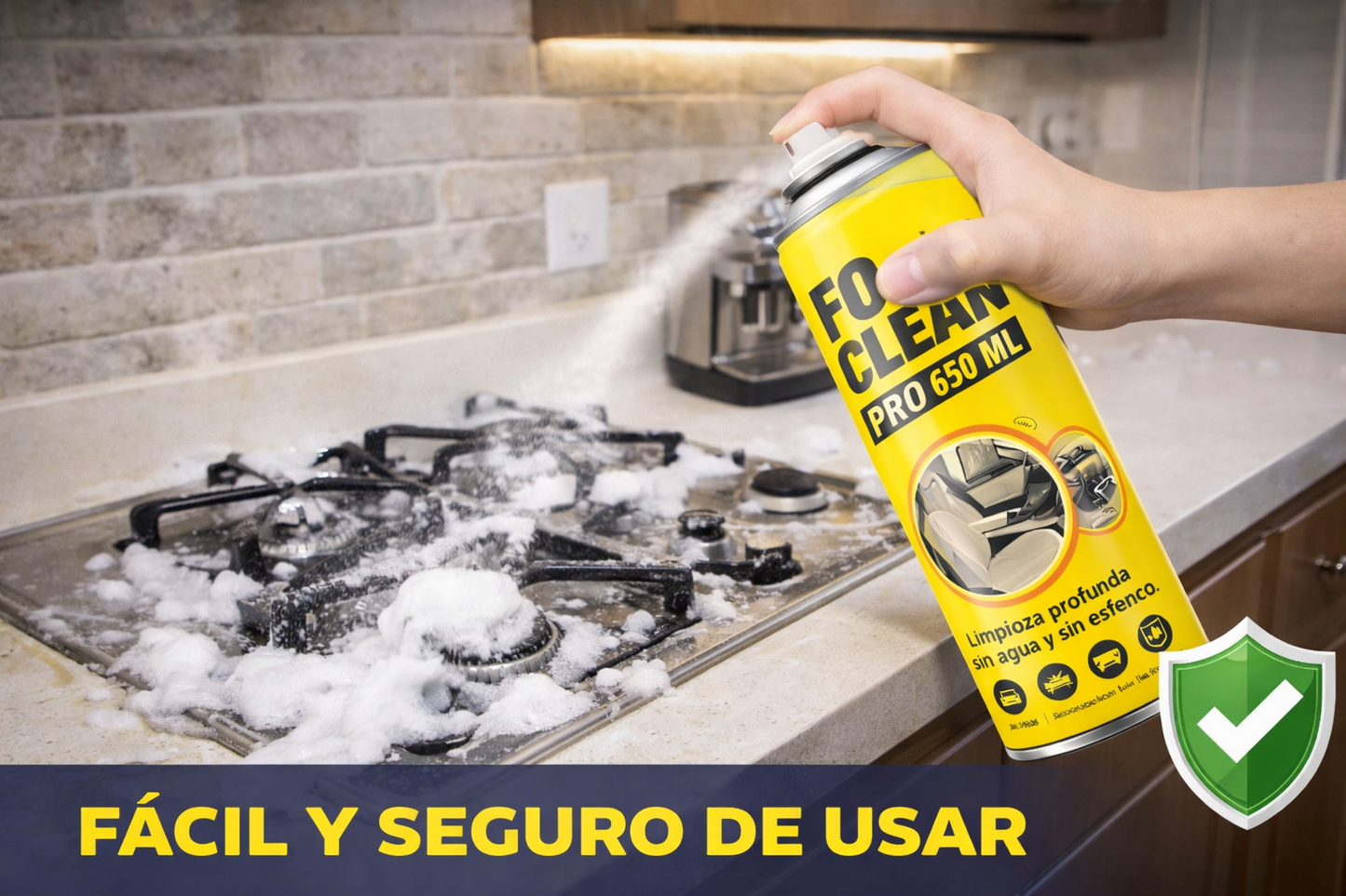 Espuma Limpiadora Foam Clean Multifuncional 650cc - Tu Aliado para un Auto y Hogar Impecable