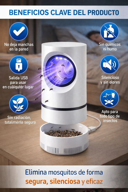 Fly Lamp™ – Lámpara Antimosquitos Familiar - Sin químicos ni olores
