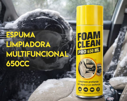 Espuma Limpiadora Foam Clean Multifuncional 650cc - Tu Aliado para un Auto y Hogar Impecable