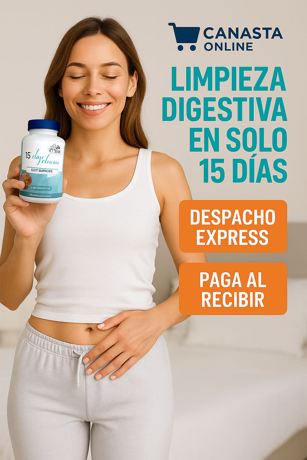 CLEANSE Detox Intestinal 15 Días – Fórmula Natural para desinflamar