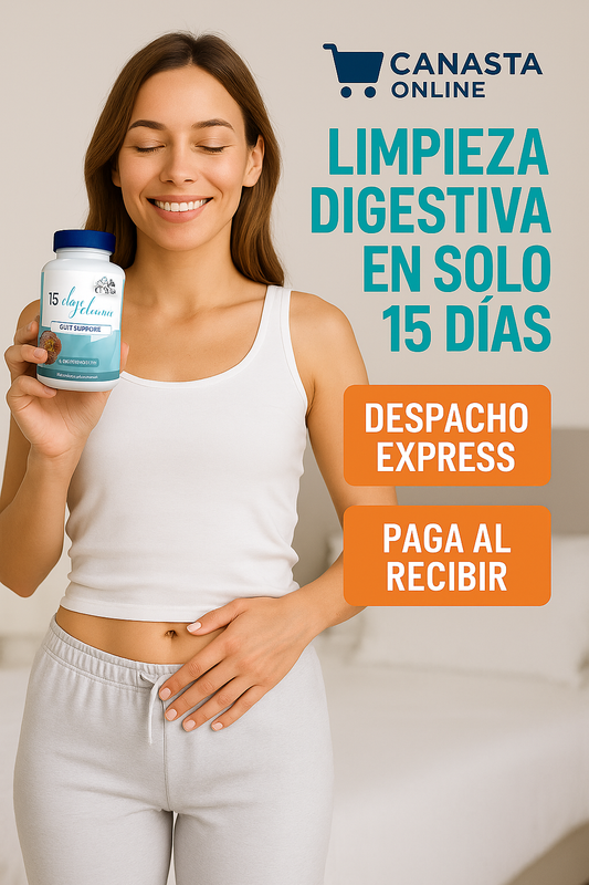 CLEANSE Detox Intestinal 15 Días – Fórmula Natural para desinflamar
