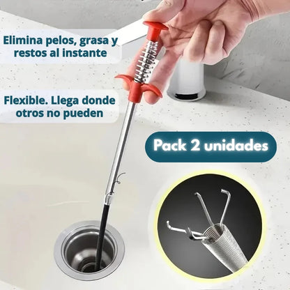Oferta 2X1 Pinza Destapa Cañerías 90 cm – Libera atascos al instante, sin químicos ni esfuerzo