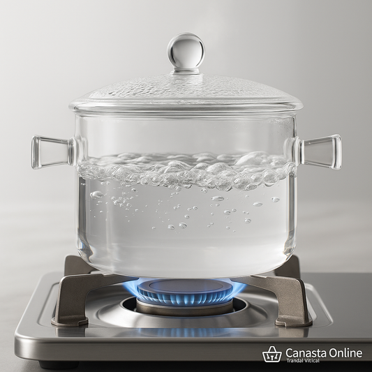 Olla de Vidrio Premium 1500ml con Tapa