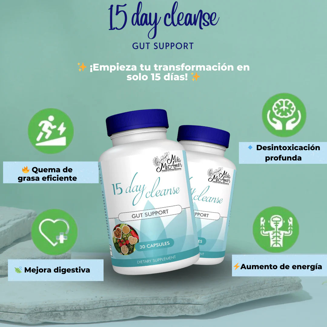 CLEANSE Detox Intestinal 15 Días – Fórmula Natural para desinflamar