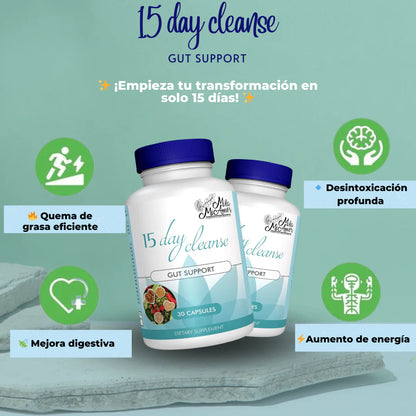 CLEANSE Detox Intestinal 15 Días – Fórmula Natural para desinflamar