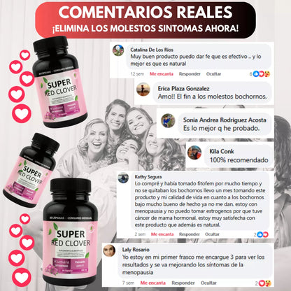 Suplemento para la Menopausia 60 cápsulas - SUPER RED CLOVER