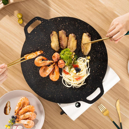 Plancha Coreana FireStone 32 CM – Sellado Perfecto – Antiadherente de Piedra