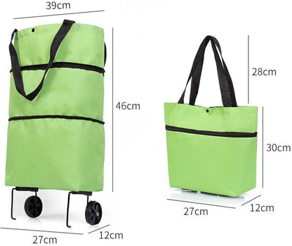 Bolsa 2 en 1 con Ruedas Plegable - LLevas más cosas si cargar peso