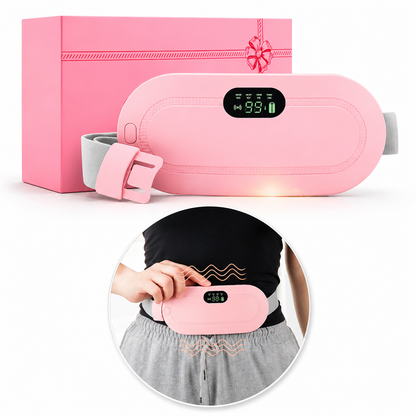 Cinturón térmico menstrual recargable con caja y uso abdominal