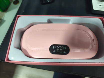 Foto real del cinturón térmico menstrual en su caja
