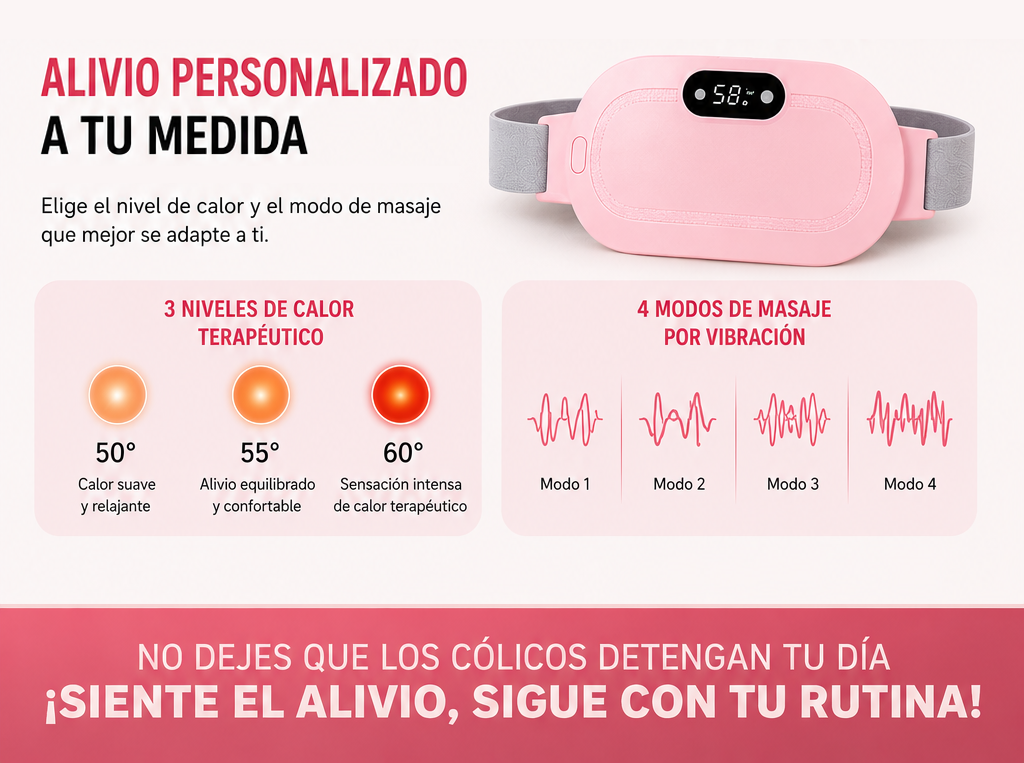 Cinturón Térmico Menstrual con Masaje - Alivio durante tu días de periodo