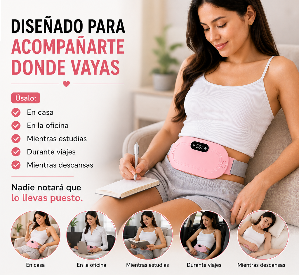 Cinturón Térmico Menstrual con Masaje - Alivio durante tu días de periodo