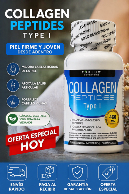 Collagen Peptides Type I – Fórmula Avanzada en Cápsulas - Apoya la salud articular
