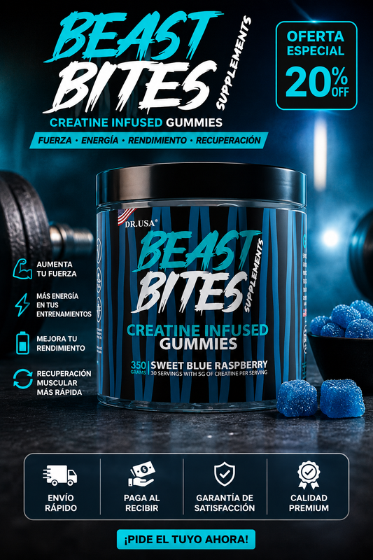 Beast Bites Creatine - Más fuerza y Energía Durante tus Entrenamientos