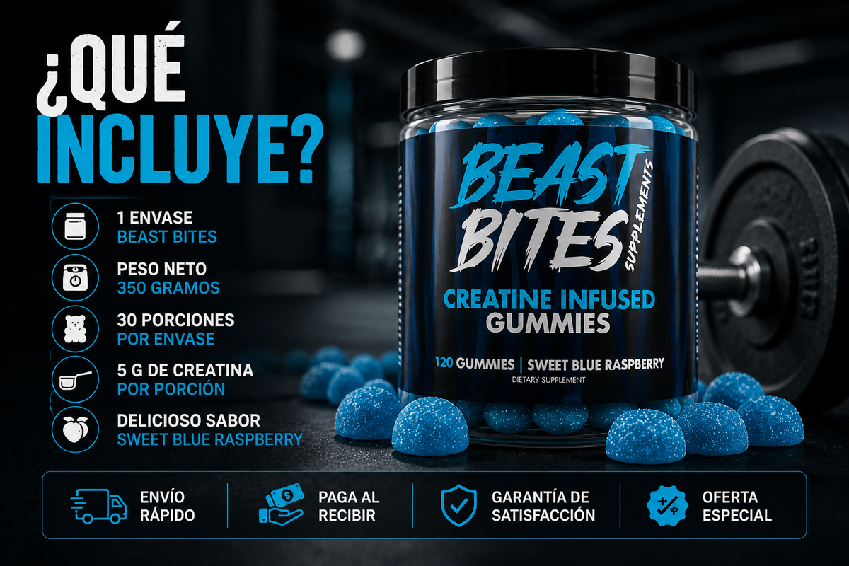 Beast Bites Creatine - Más fuerza y Energía Durante tus Entrenamientos