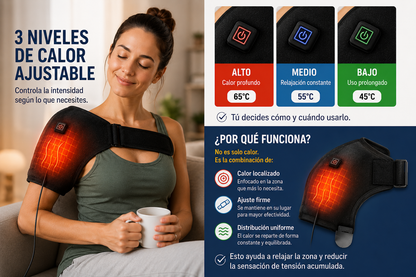 Hombrera Térmica para Hombros - Un momento real de alivio profundo