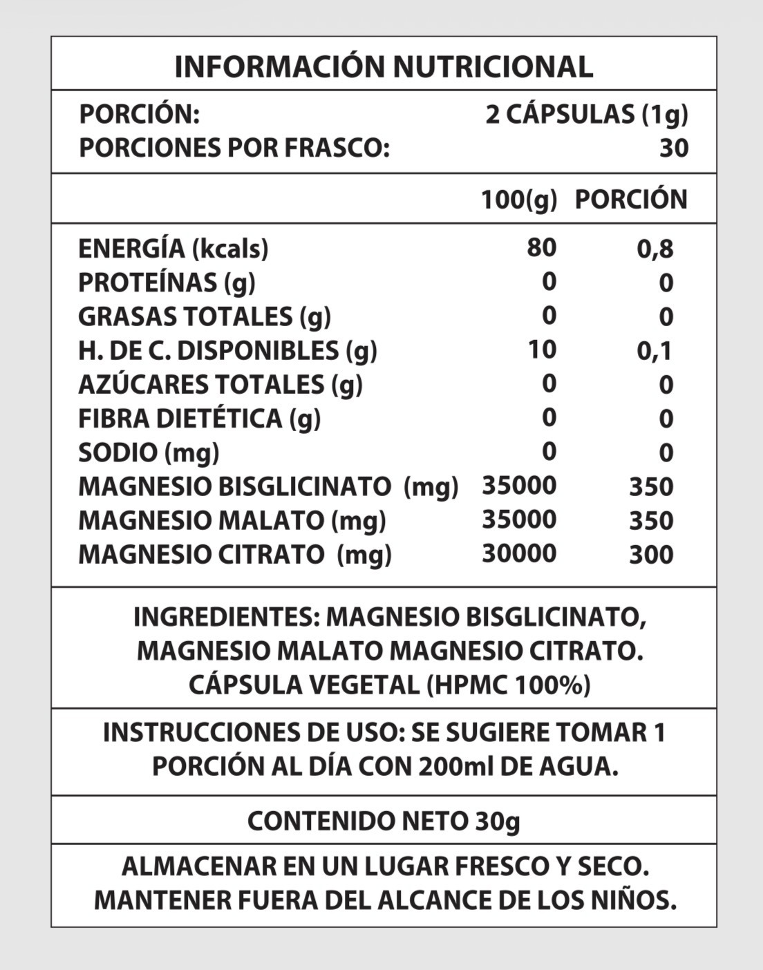 Magnesio Complex 60 Cápsulas - Apoya músculos, sistema nervioso y energía